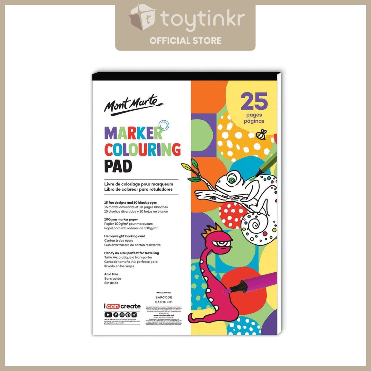 Mont Marte Marker Colouring Pad By Toytinkr