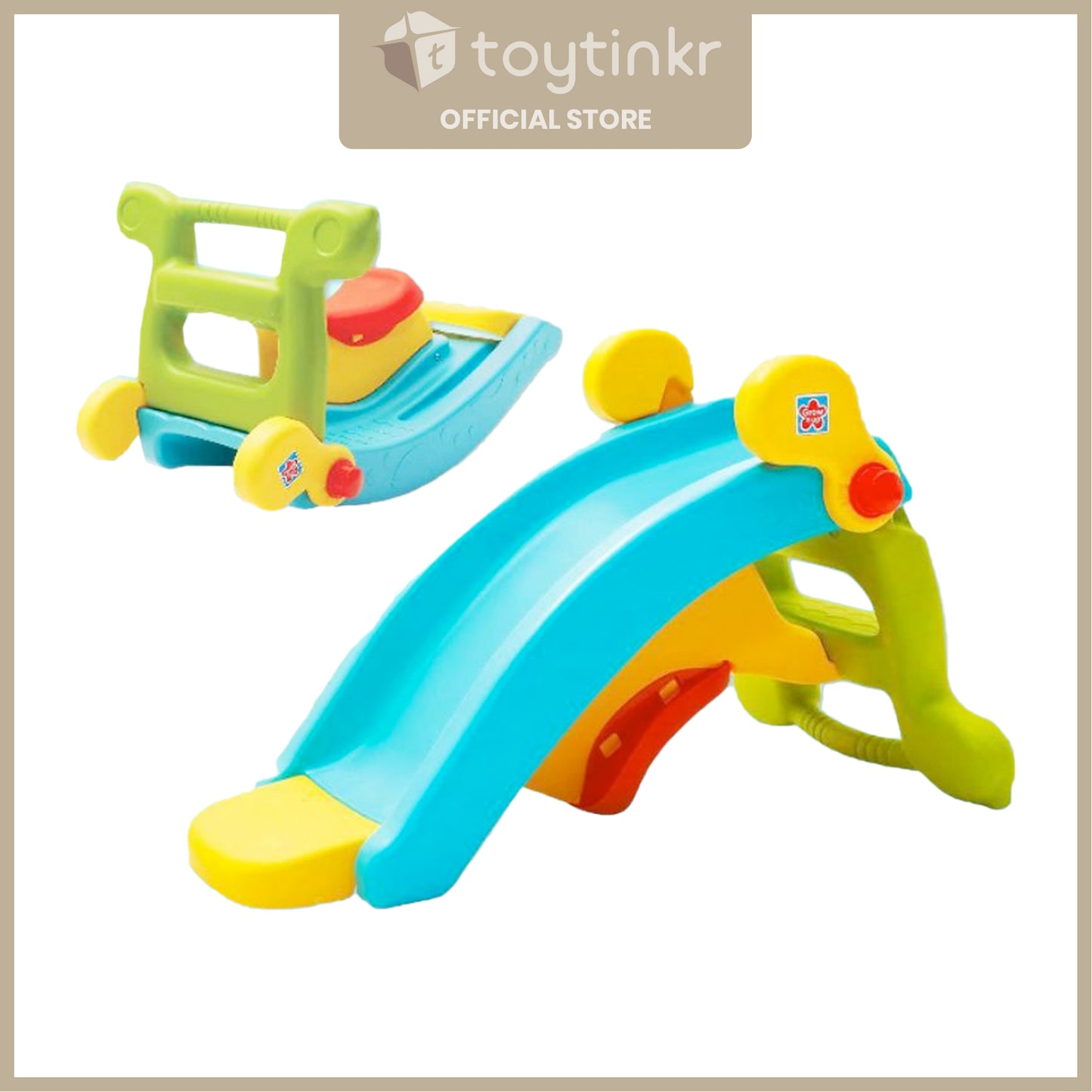 2 in 1 Ride and Slide Playset by Toytinkr