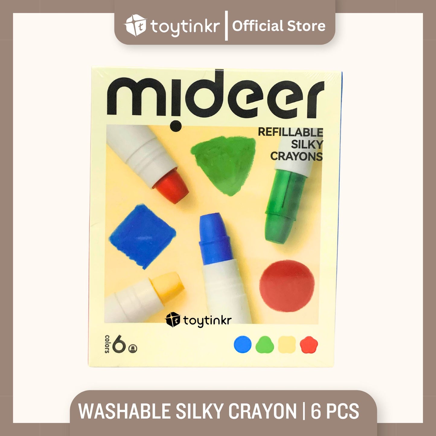 Mideer Washable Refillable Silky Crayons by Toytinkr