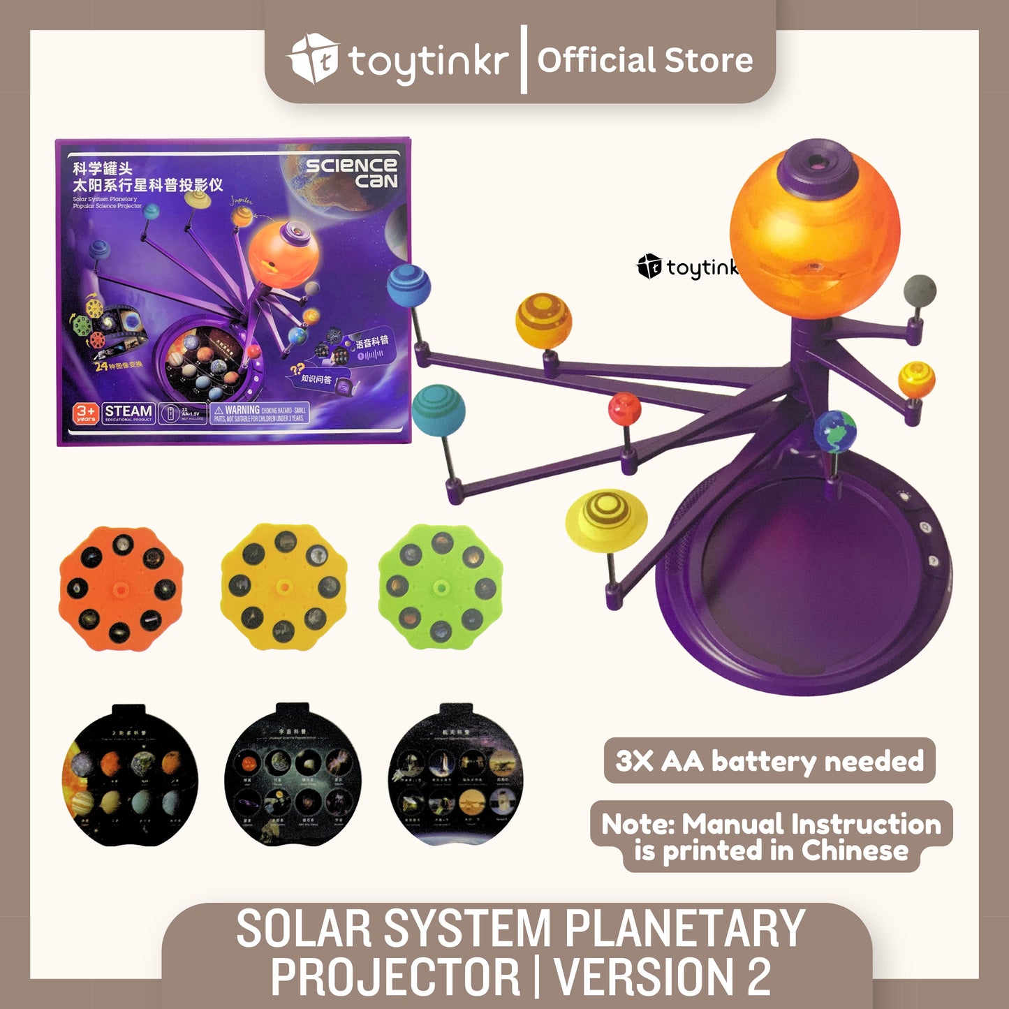 Top Bright Solar System Planetary Projector by Toytinkr