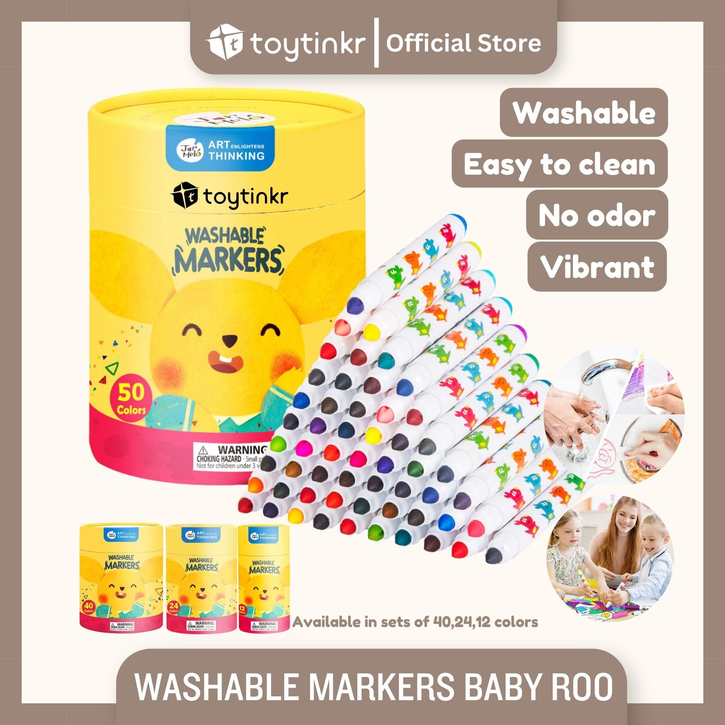 Jar Melo Washable Markers Baby Roo by Toytinkr