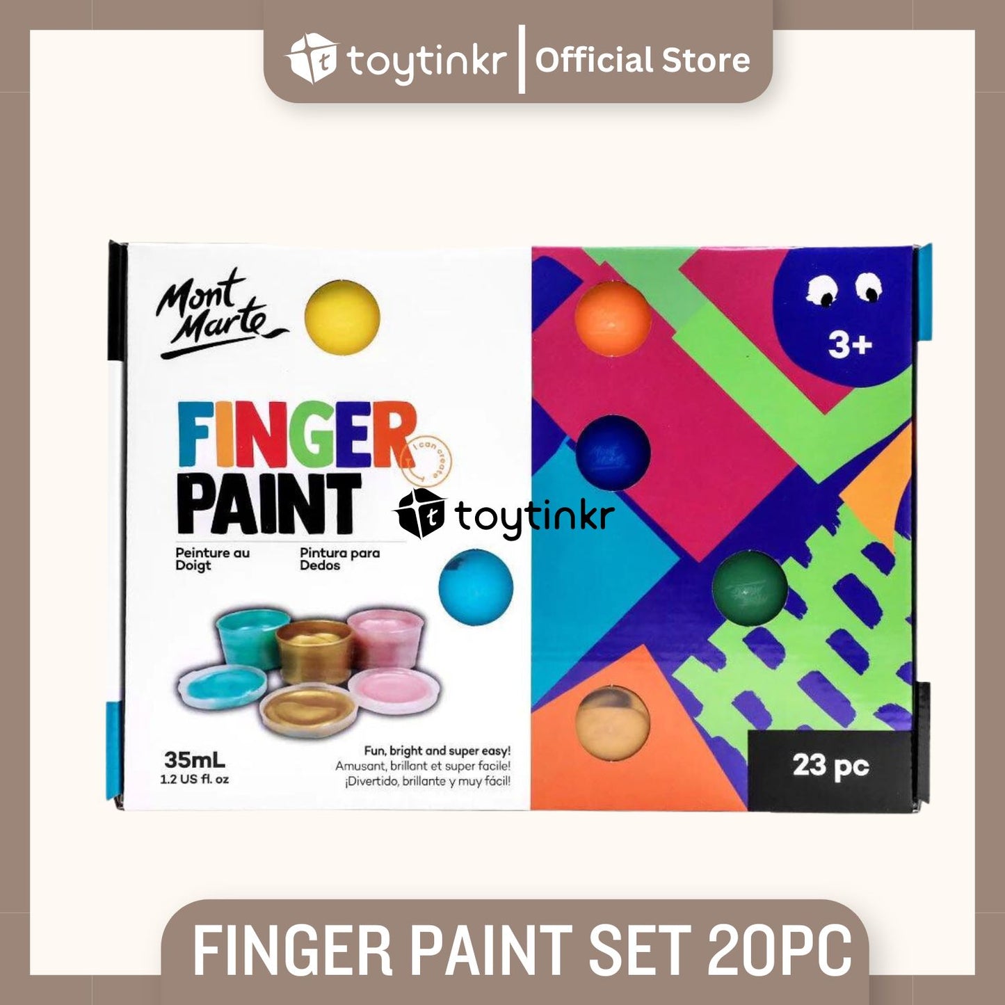 Mont Marte Finger Paint Set 23pc By Toytinkr
