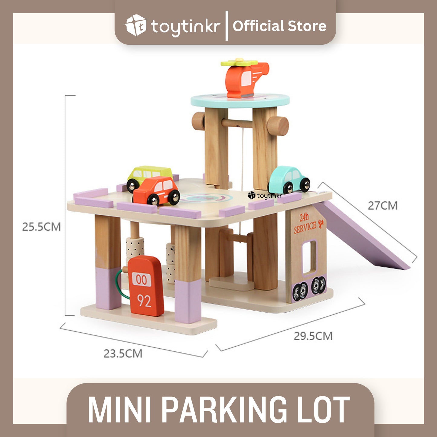 Wooden Mini Parking Lot by Toytinkr