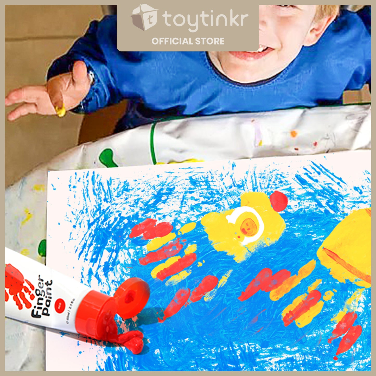 Jar Melo Washable Finger Paint 6, 7, 10 and 12 Colors Non Toxic by Toytinkr