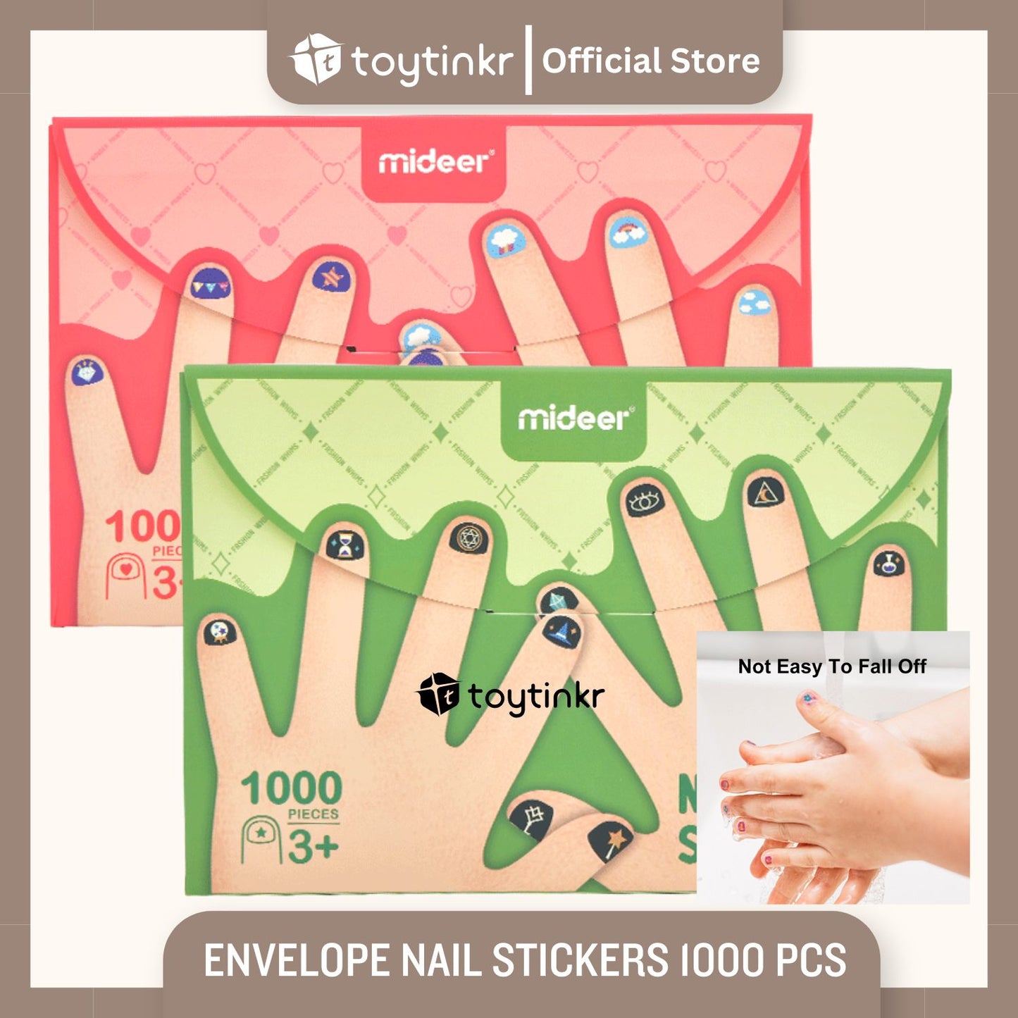 Mideer Envelope Nail Stickers 1000 Pieces by Toytinkr
