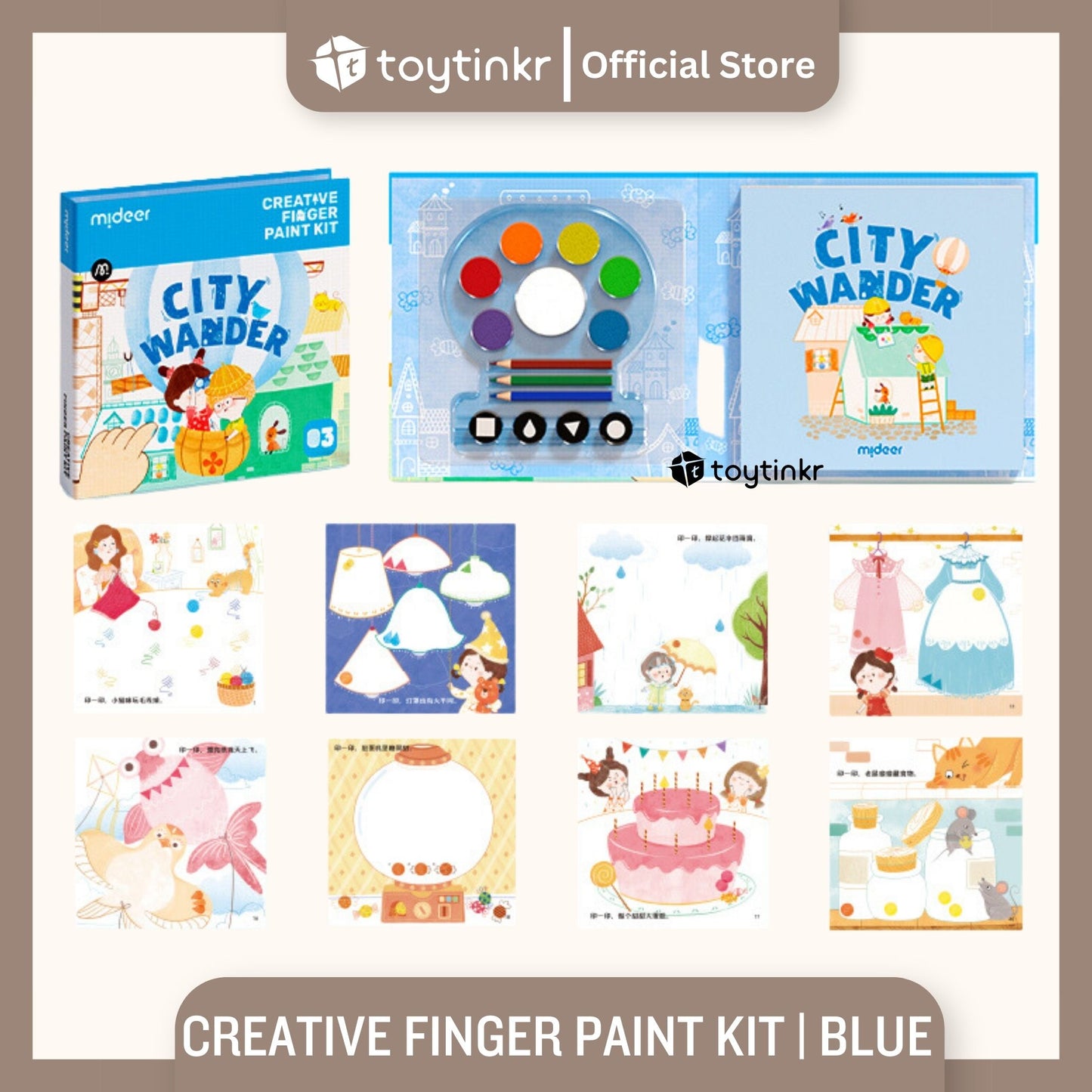 Mideer Creative Finger Paint Kit By Toytinkr