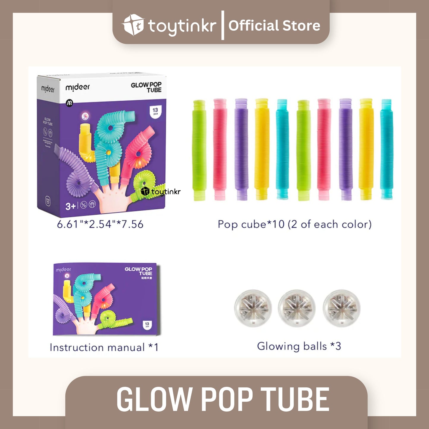 Mideer Glow Up Pop Tube by Toytinkr