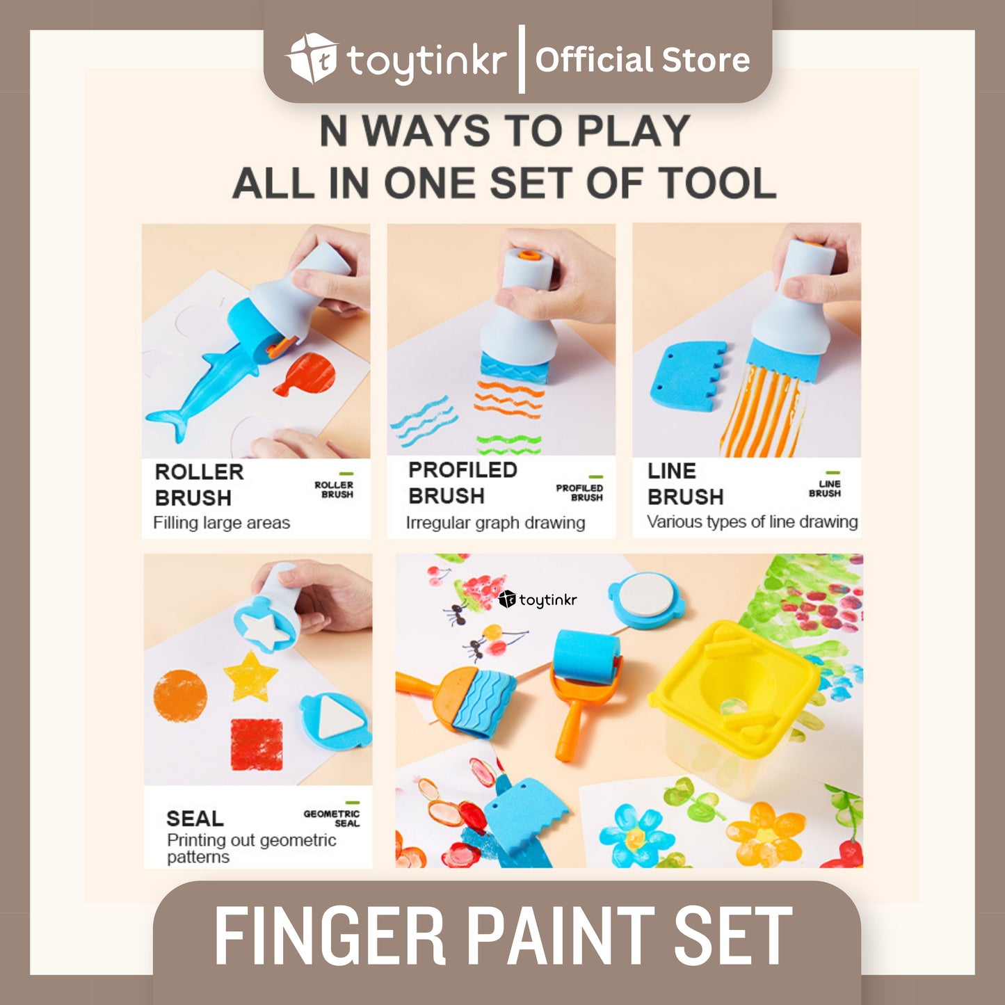Mideer Finger Paint Set by Toytinkr