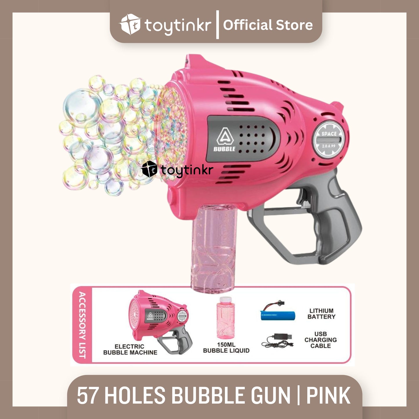 57 Holes Bubble Blower by Toytinkr