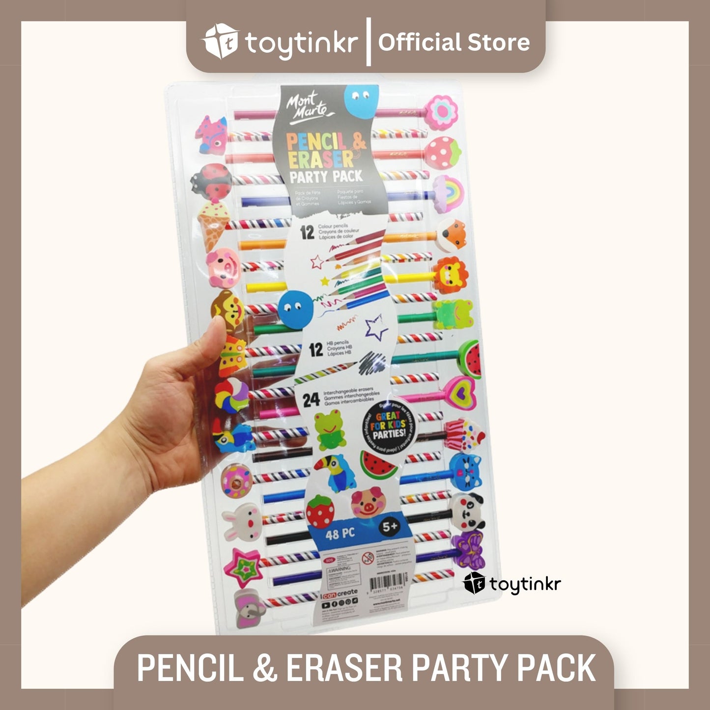 Mont Marte Pencil & Eraser Party Pack by Toytinkr