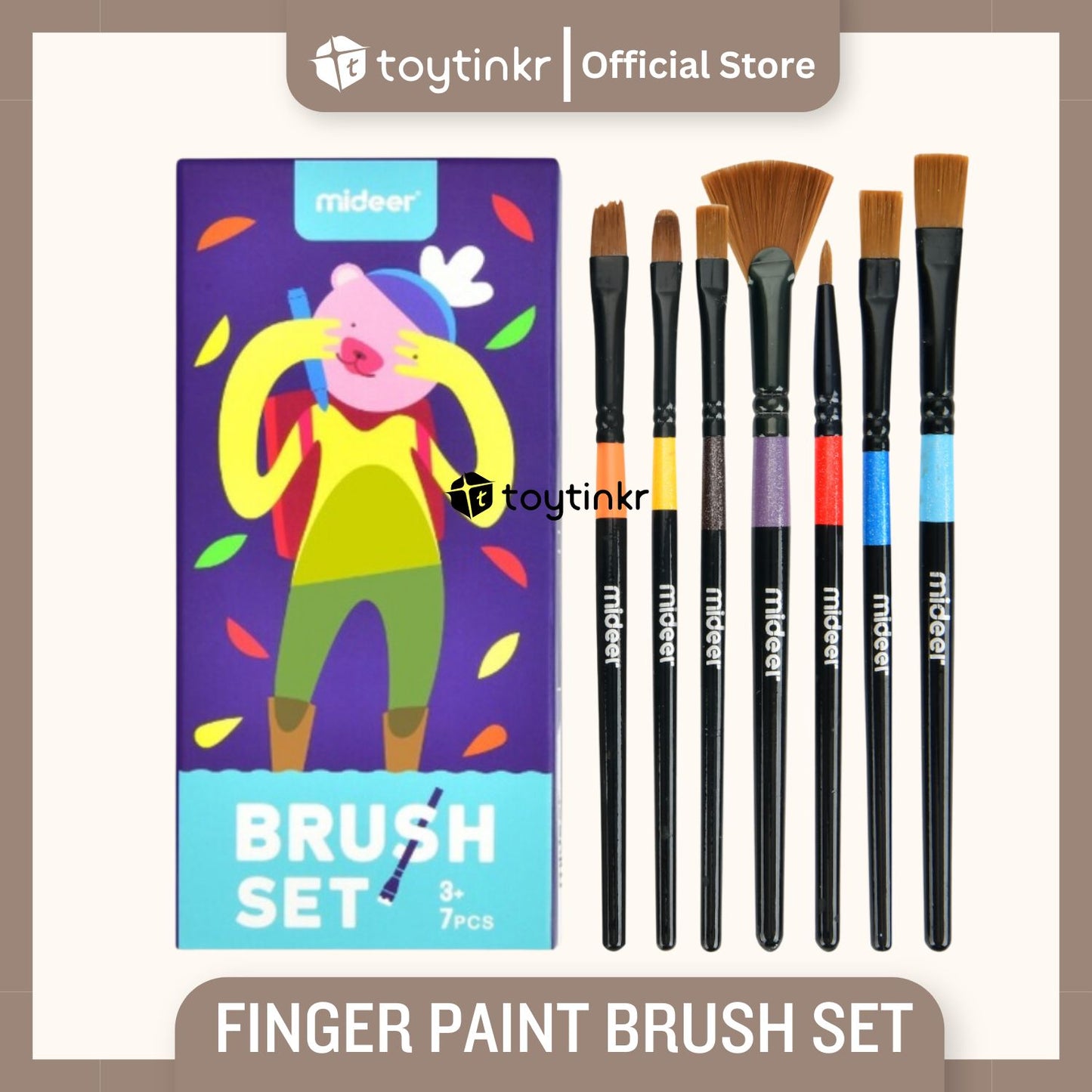 Mideer Finger Paint Brush Set and Palette by Toytinkr
