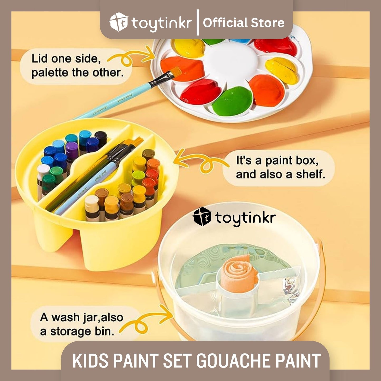 Jar melo Kids Paint Set Gouache Paint By Toytinkr