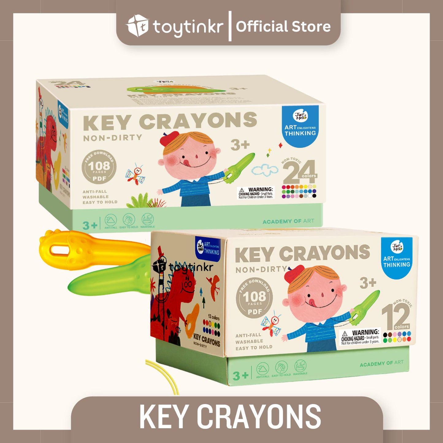 Jar Melo Key Crayons by Toytinkr