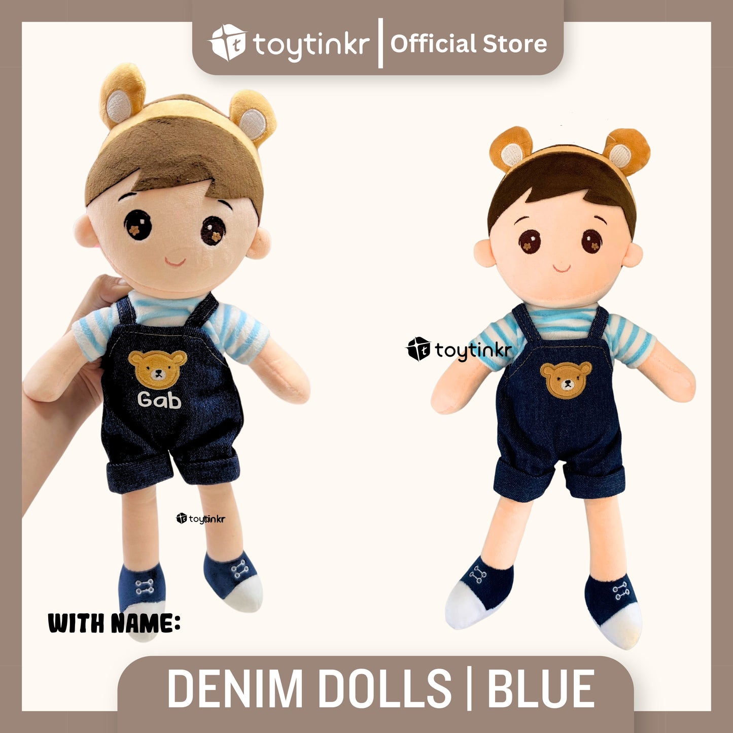 Toytinkr Personalized Denim Dolls