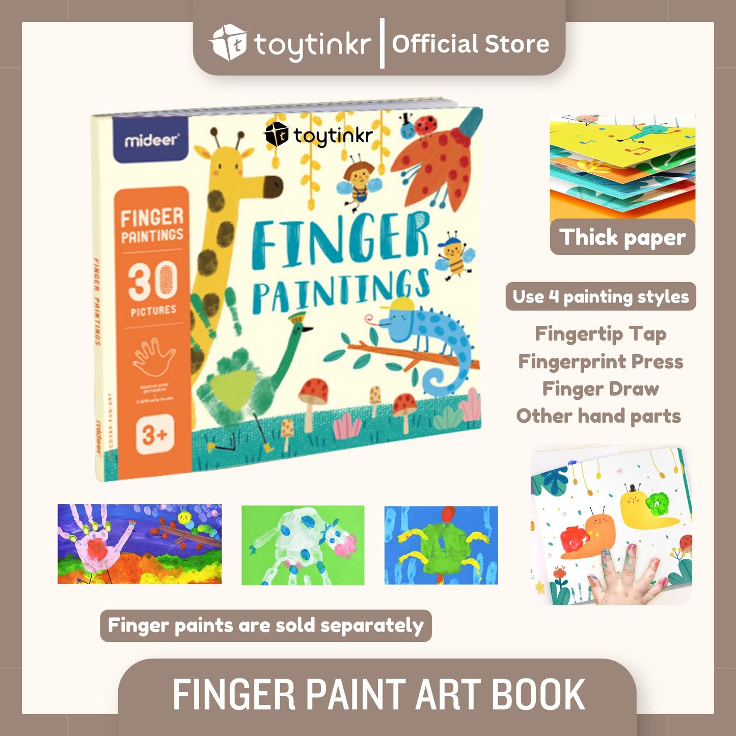 Mideer Finger Paint Art Book by Toytinkr