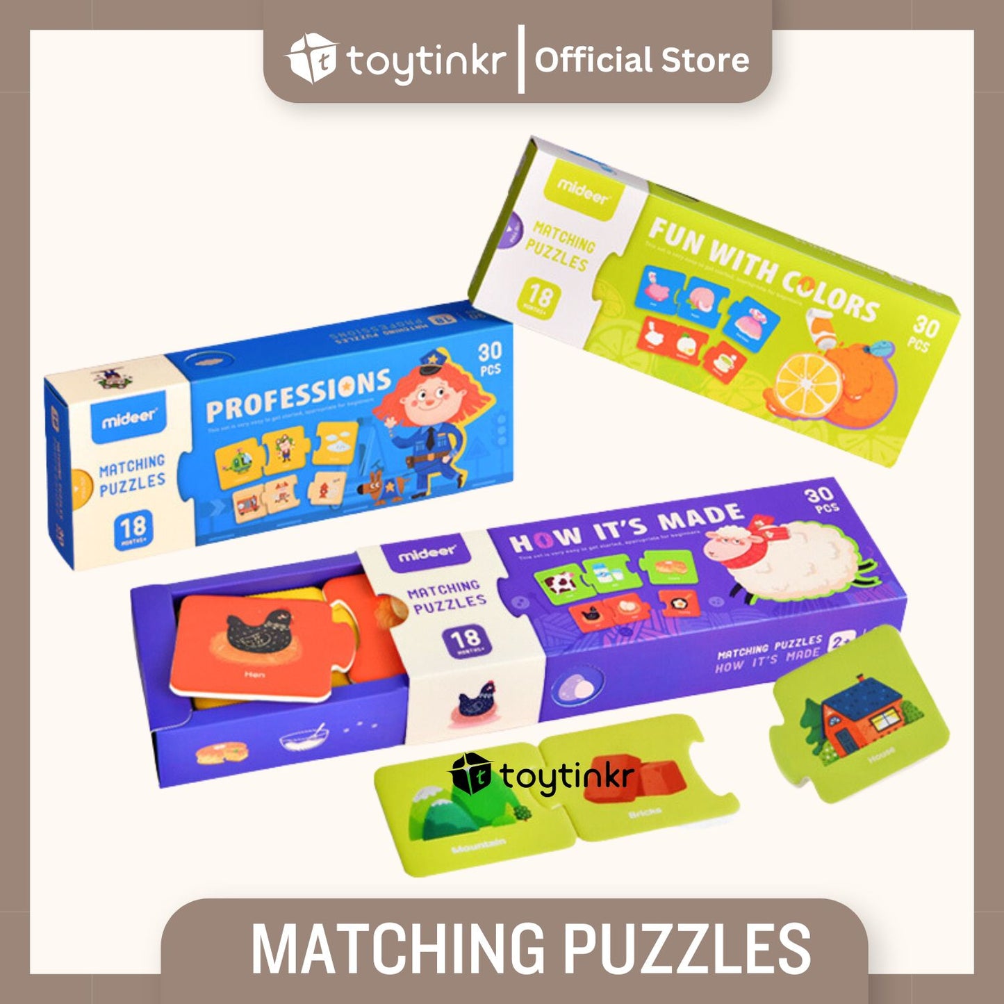 Mideer Matching Puzzles by Toytinkr