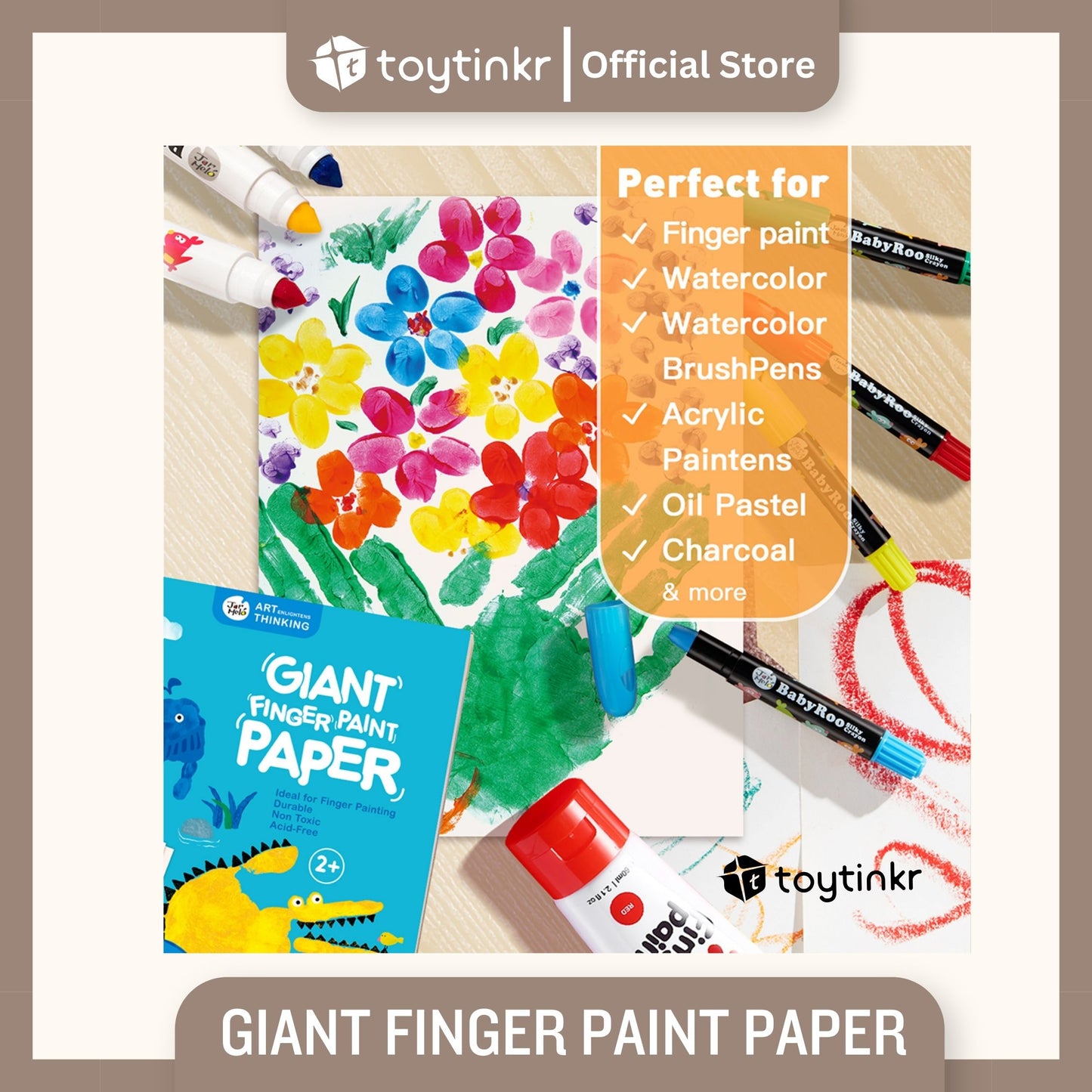 Jar Melo Giant Finger Paint Paper by Toytinkr