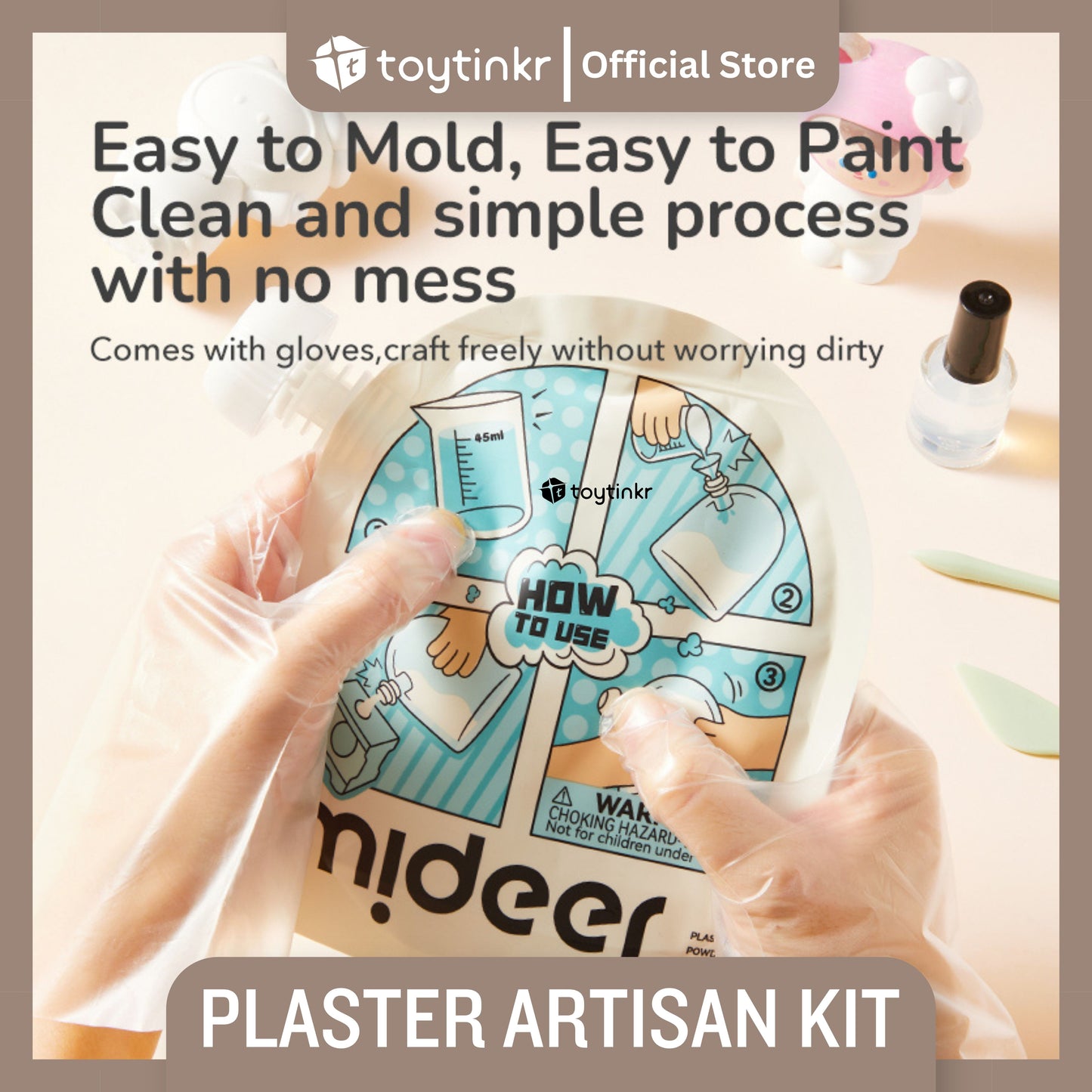 Mideer DIY Plaster Artisan Kit by Toytinkr