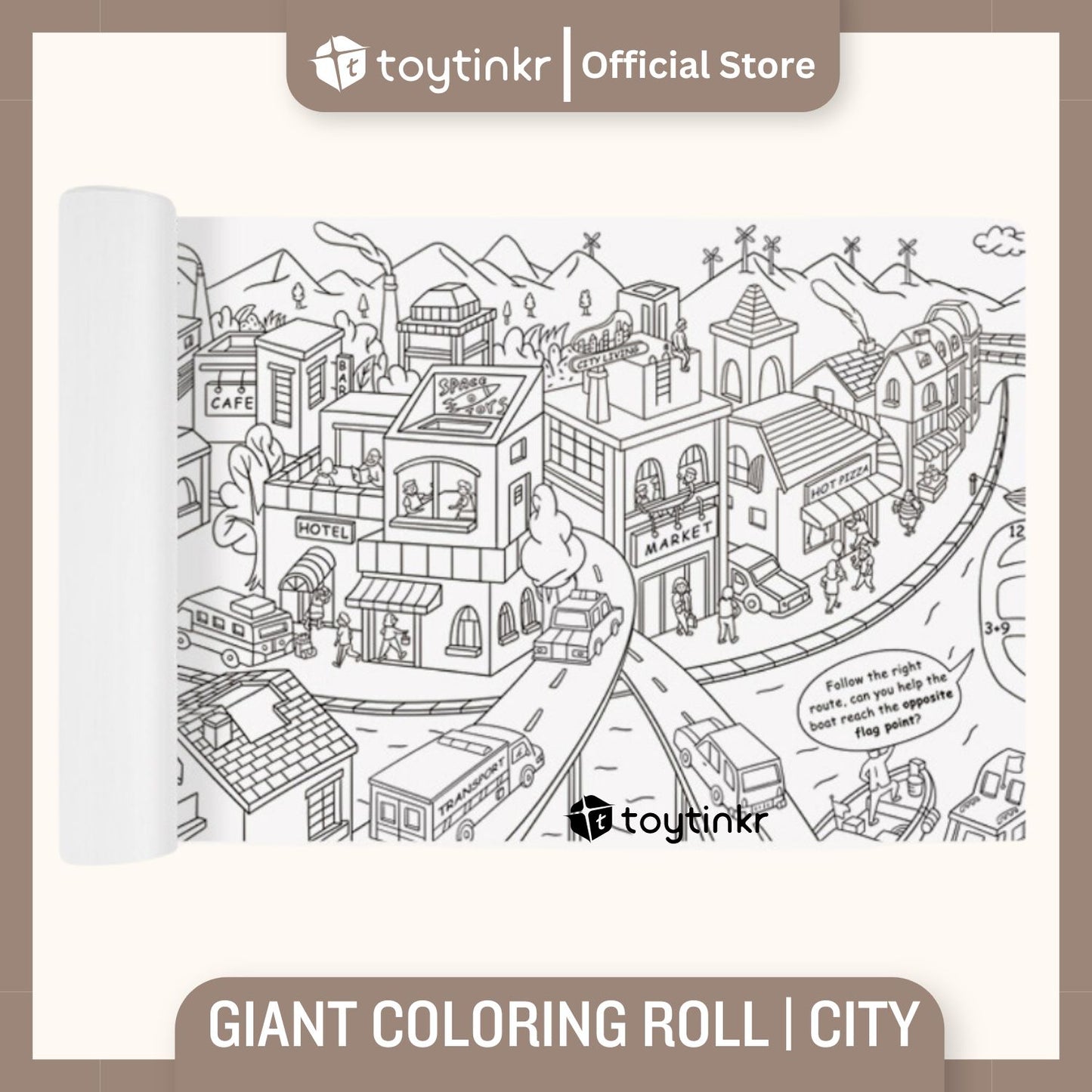 Mideer Giant Colouring Roll – City by Toytinkr