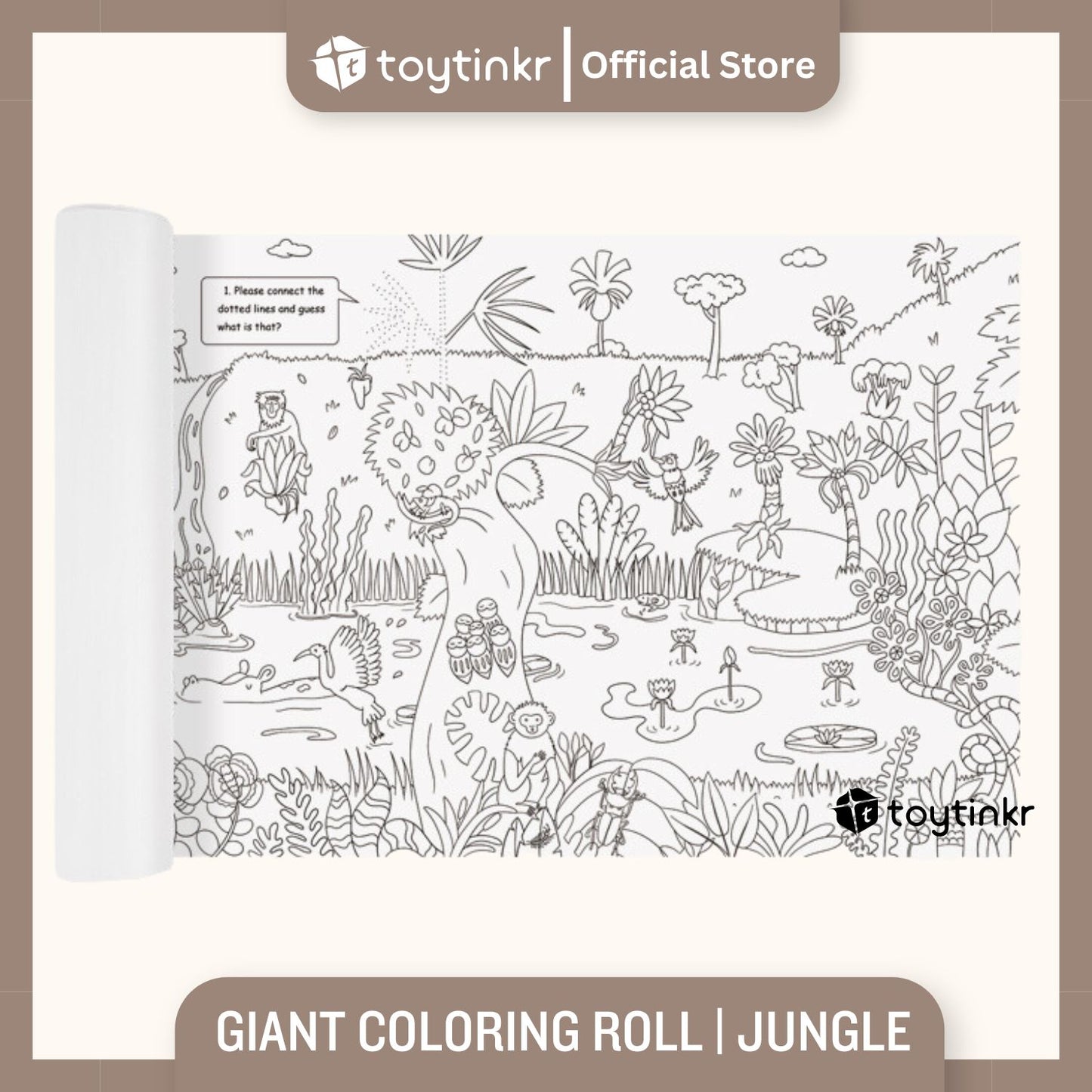 Mideer Giant Colouring Roll- Jungle by Toytinkr