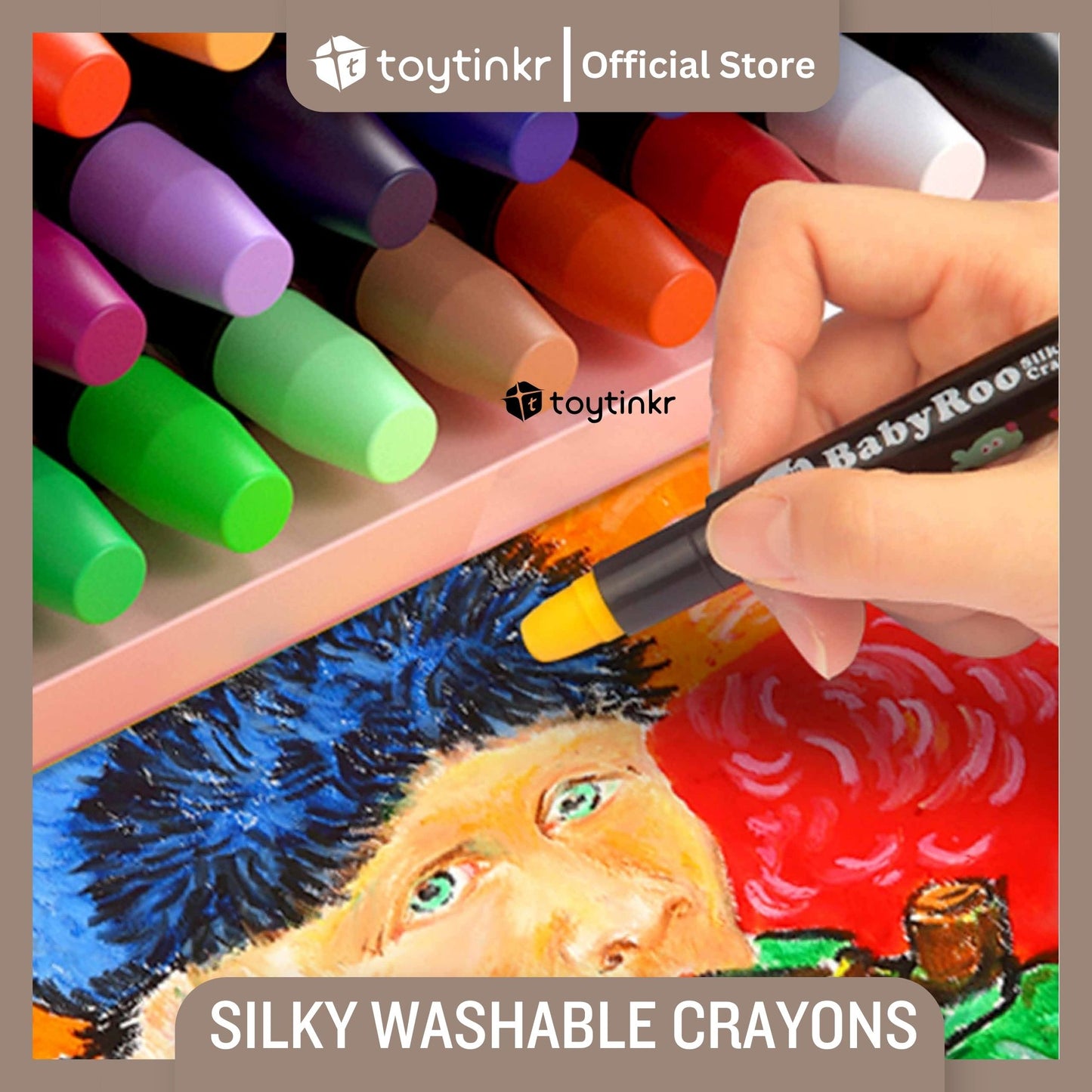 Jar Melo Silky Washable Crayons by Toytinkr