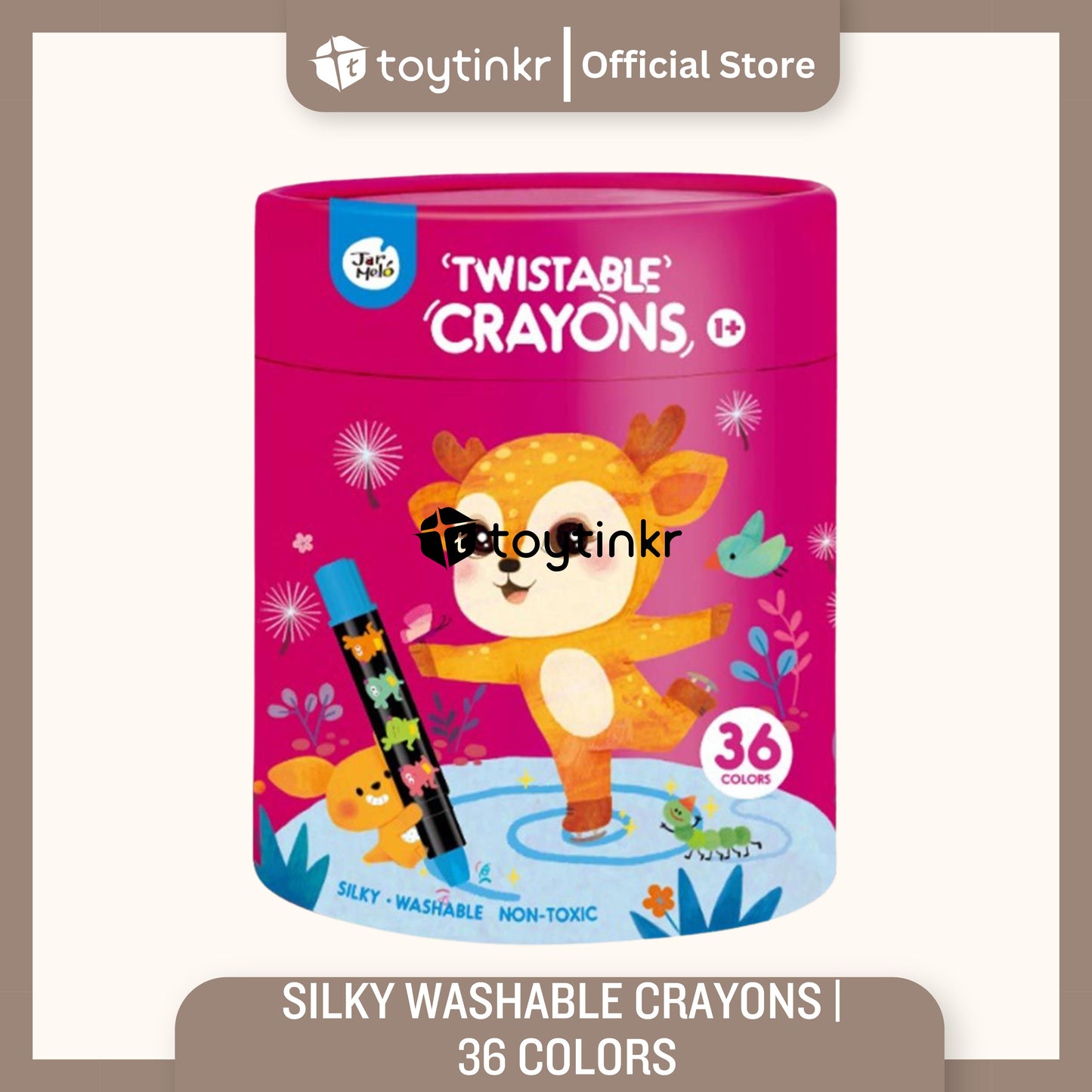 Jar Melo Silky Washable Crayons by Toytinkr