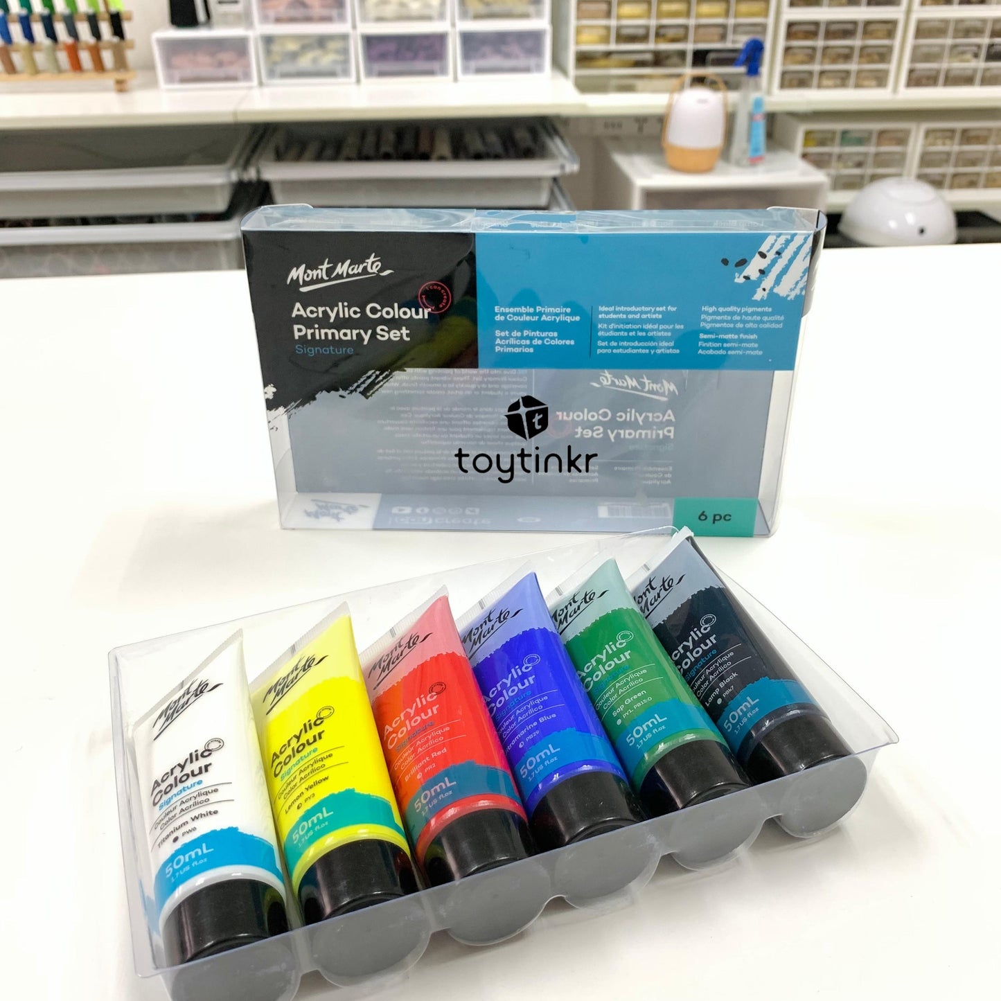 Mont Marte Acrylic Paints - 6 Colors for Artists & Beginners by Toytinkr