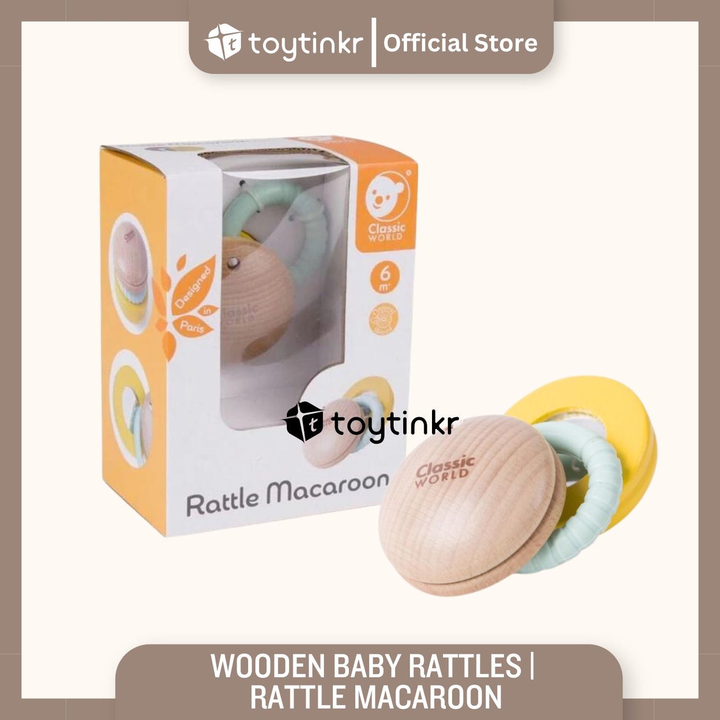 CW Wooden Baby Rattles by Toytinkr