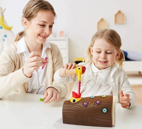 Topbright Woodpecker Feeding Game by Toytinkr
