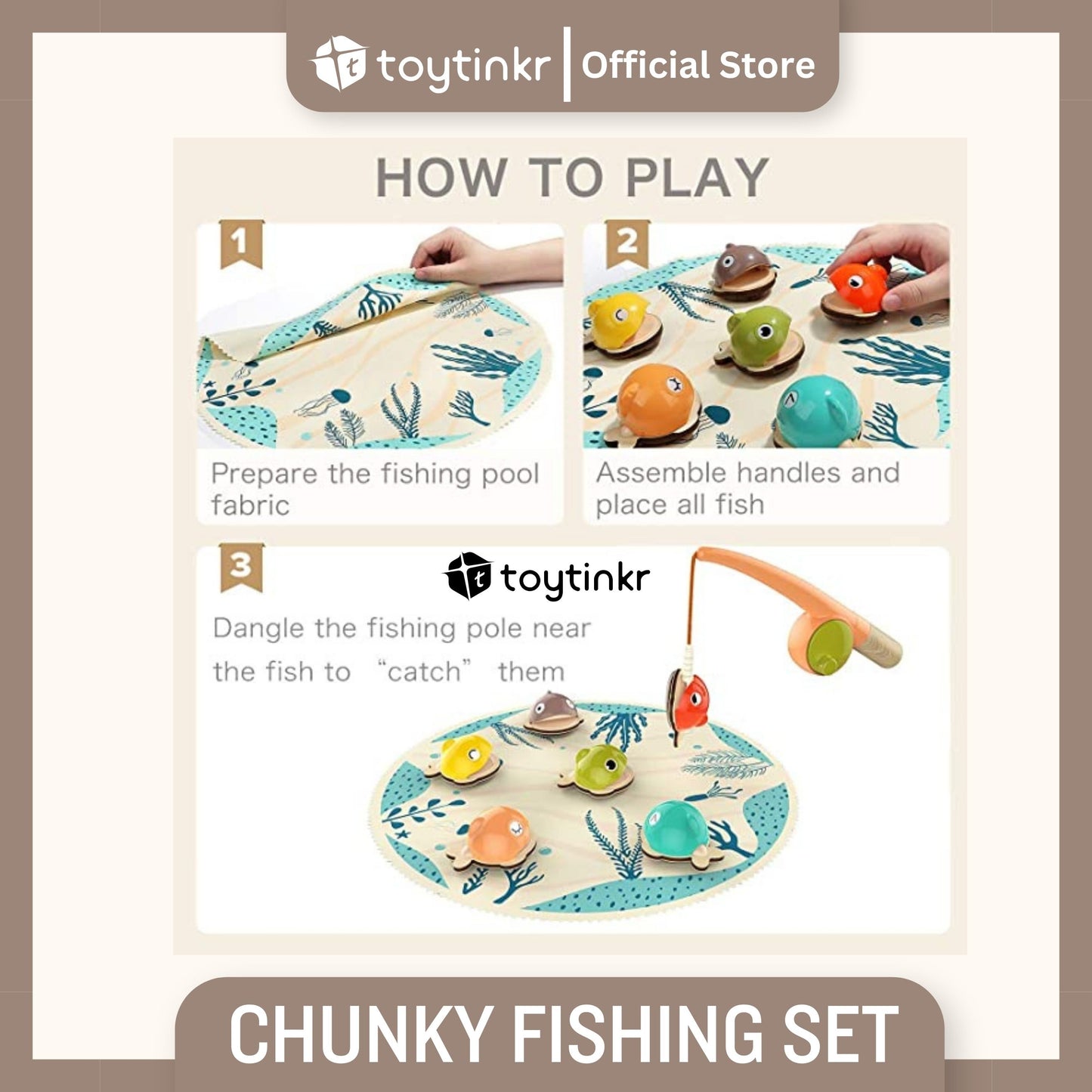 Top Bright Chunky Fishing Set by Toytinkr