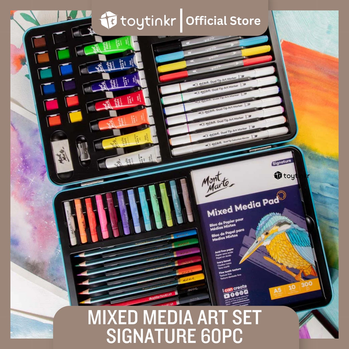 Mont Marte Mix Media Art Set Signature 60pc by Toytinkr