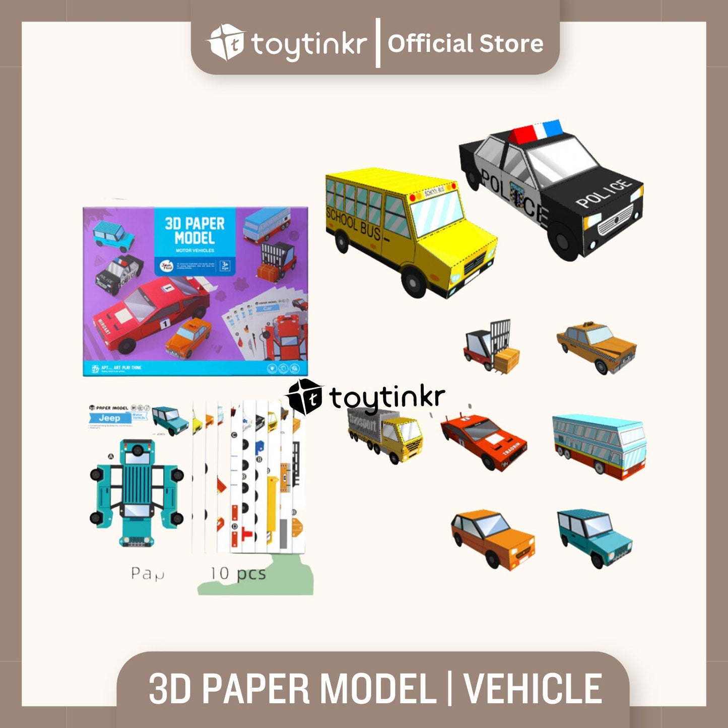Jar Melo 3D Paper Model By Toytinkr