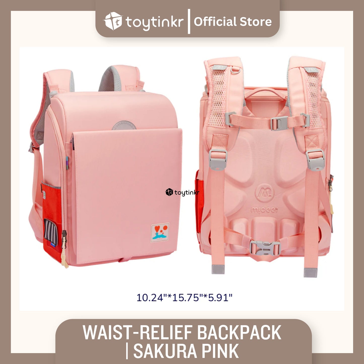Mideer 3D Waist Relief Backpack by Toytinkr