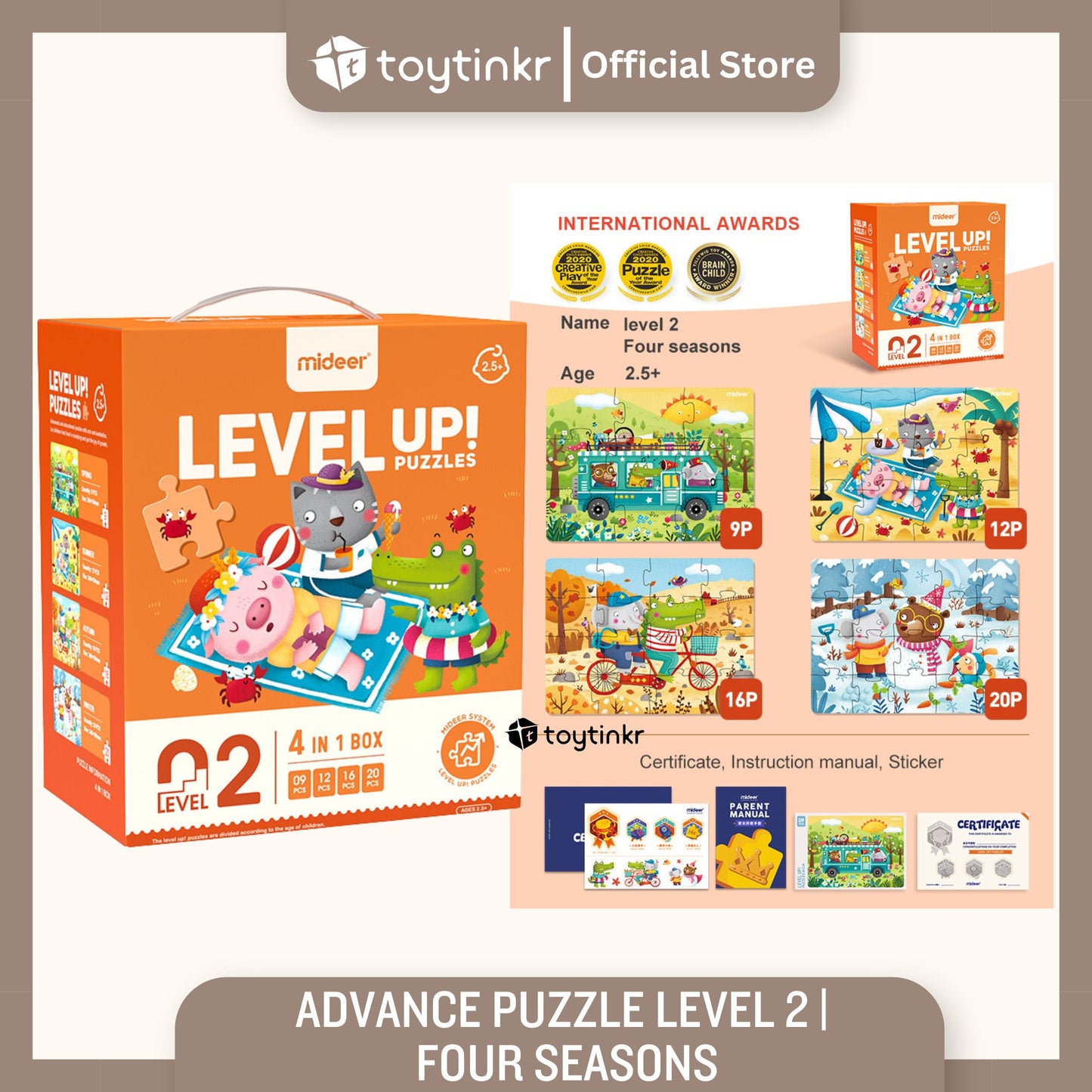 Mideer Advanced Puzzle Level 1 to 9 by Toytinkr