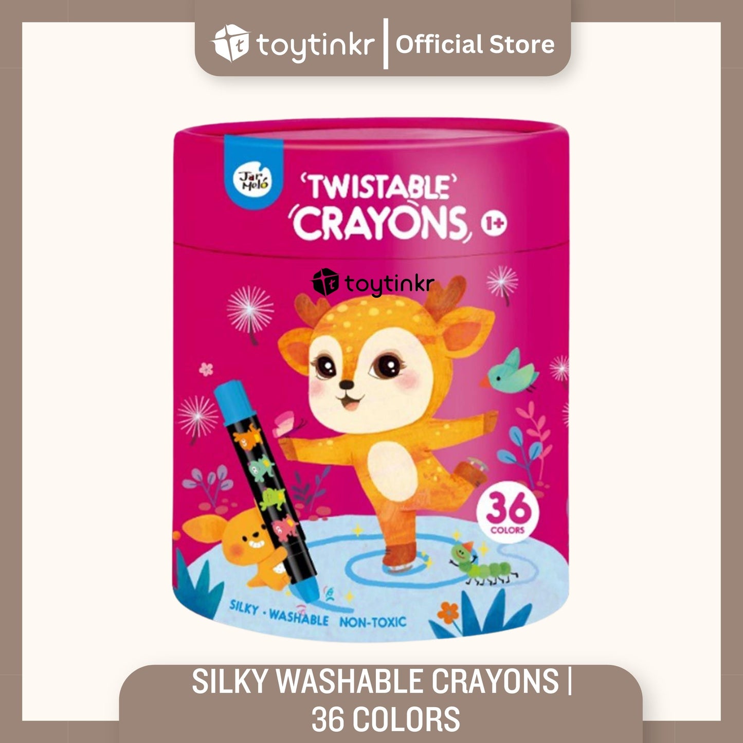 Jar Melo Silky Washable Crayons by Toytinkr