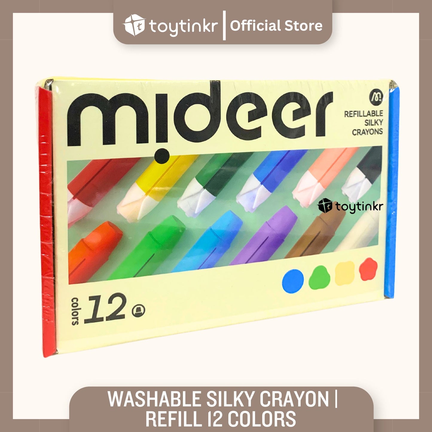 Mideer Washable Refillable Silky Crayons by Toytinkr