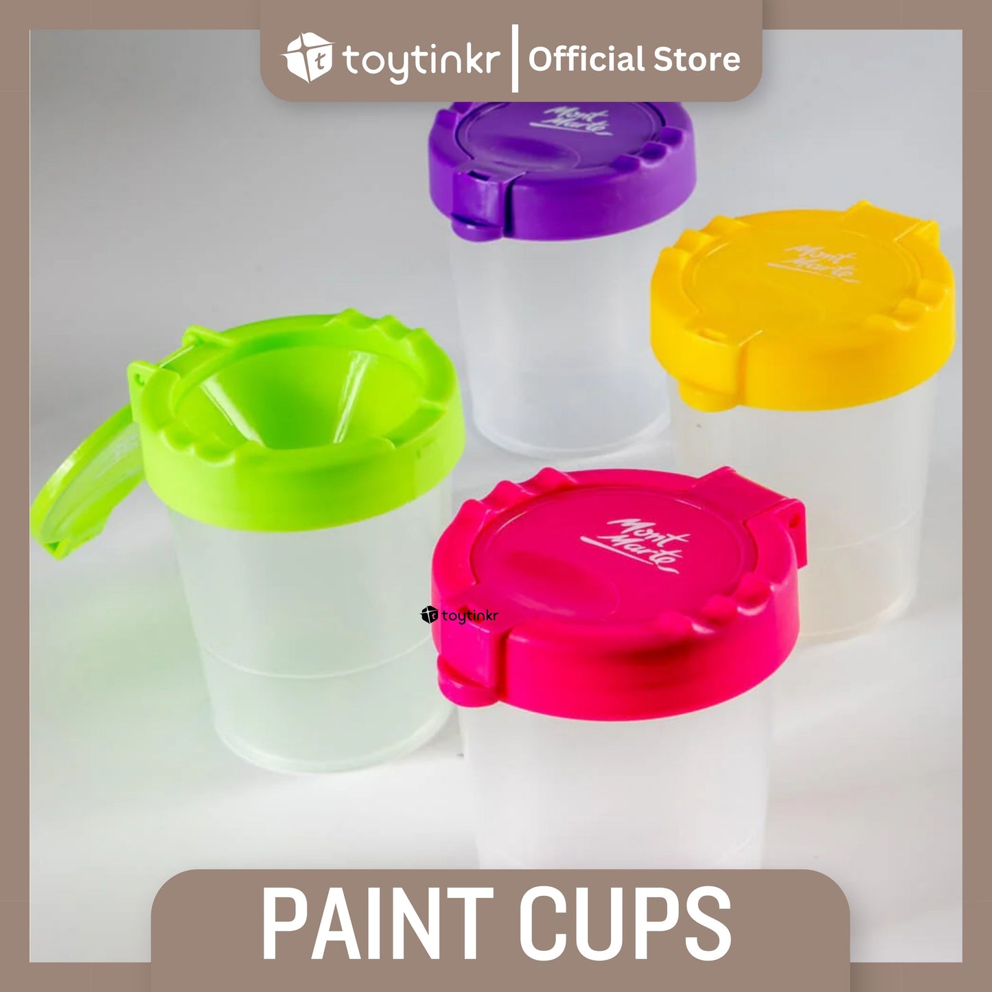 Mont Marte 4 Piece Paint Cups by Toytinkr