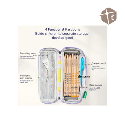 Mideer Multi-functional Toast Pencil case - Green by Toytinkr