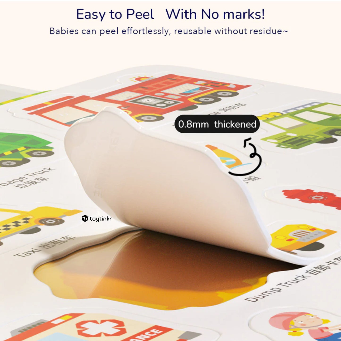 Mideer Reusable Jelly Sticker - The Bustling Traffic by Toytinkr