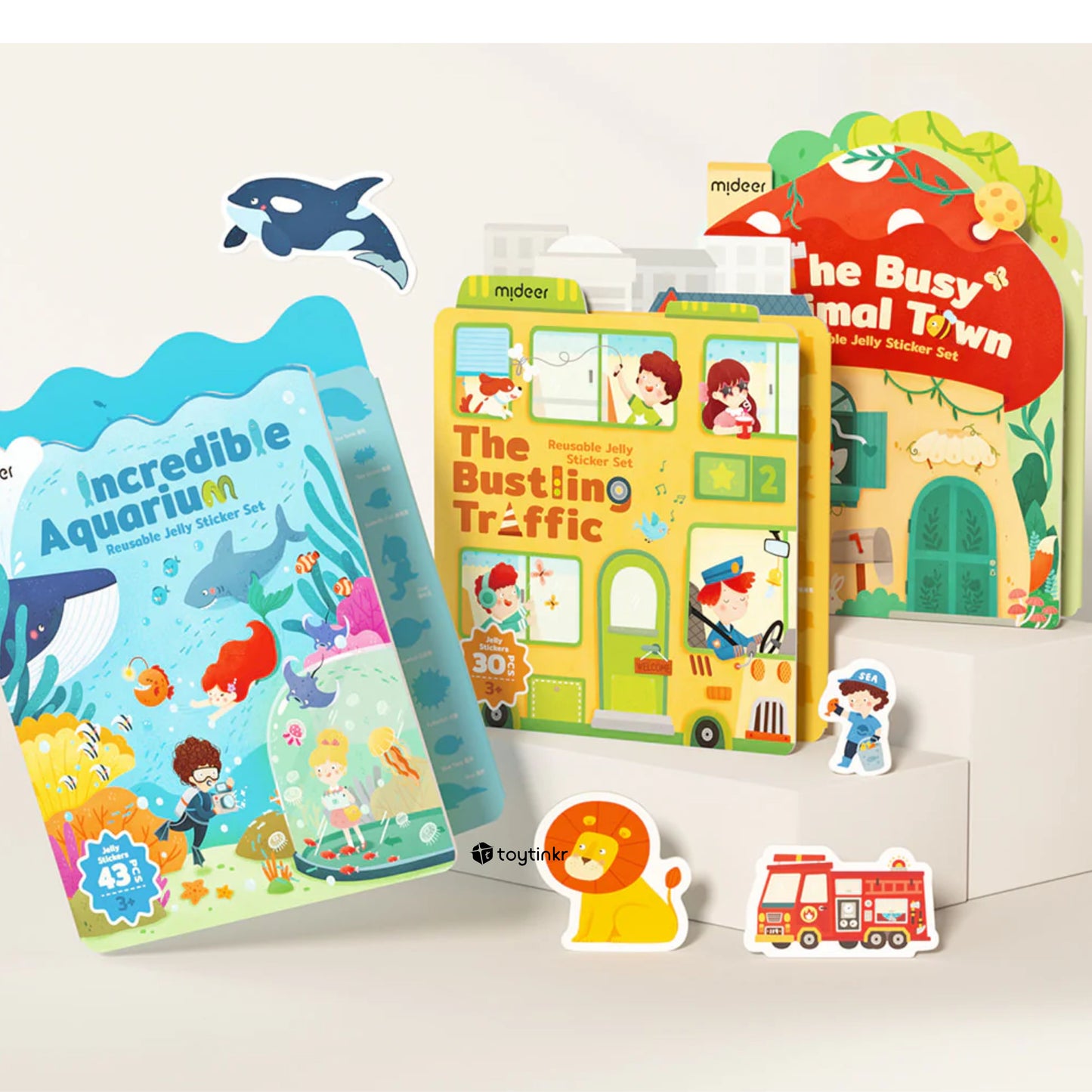 Mideer Reusable Jelly Sticker - The Bustling Traffic by Toytinkr