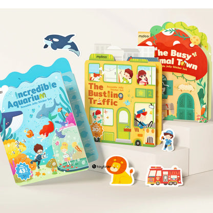 Mideer Reusable Jelly Sticker - The Bustling Traffic by Toytinkr