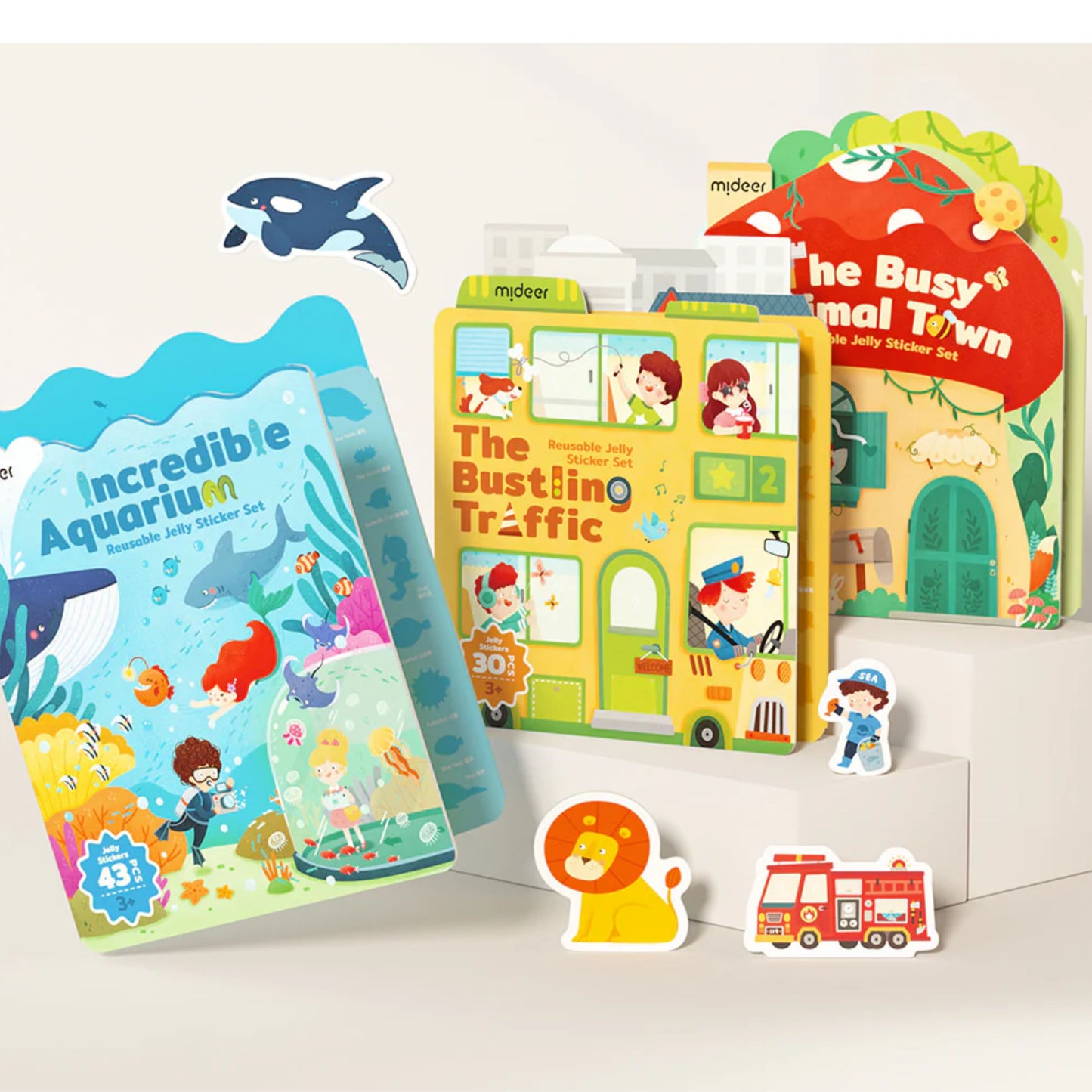 Mideer Reusable Jelly Sticker - Incredible Aquarium by Toytinkr