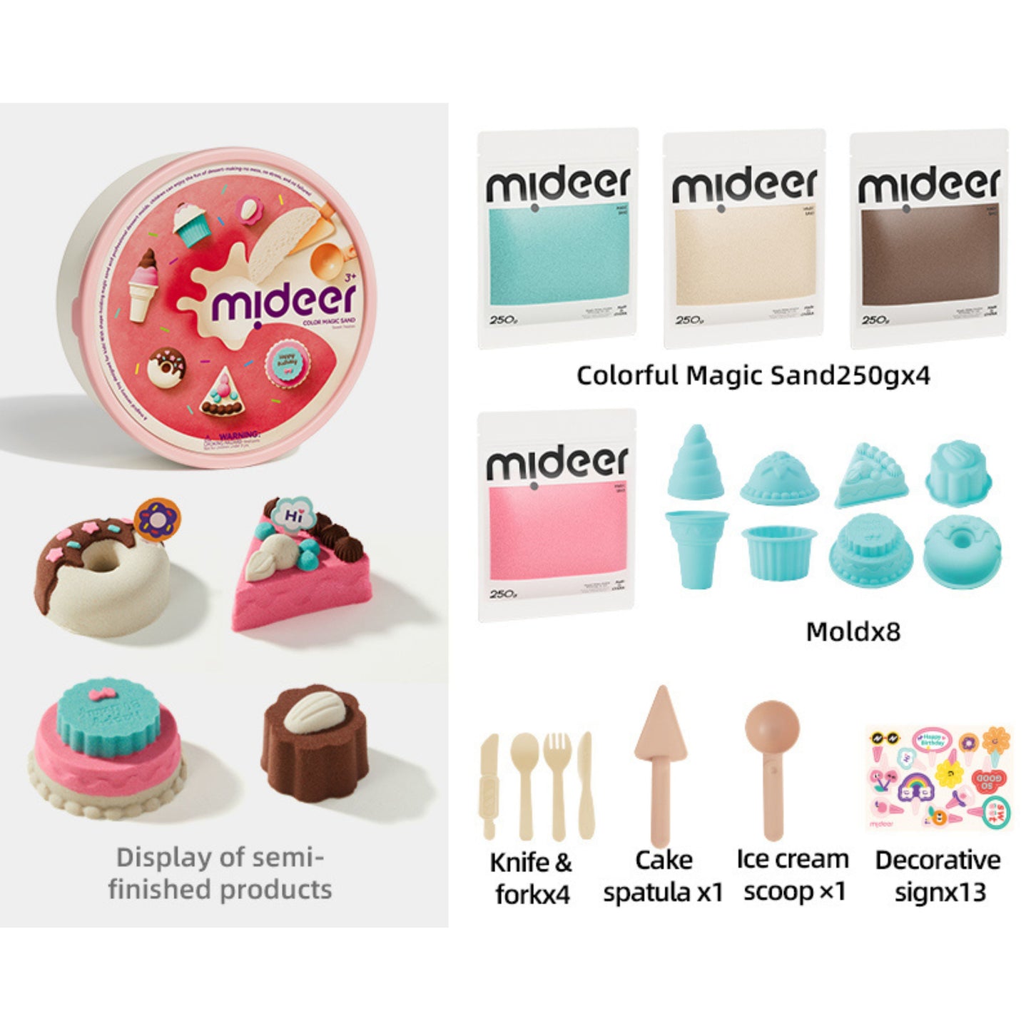 Mideer Color Magic Sand Play Set - Sweet Treaties by Toytinkr