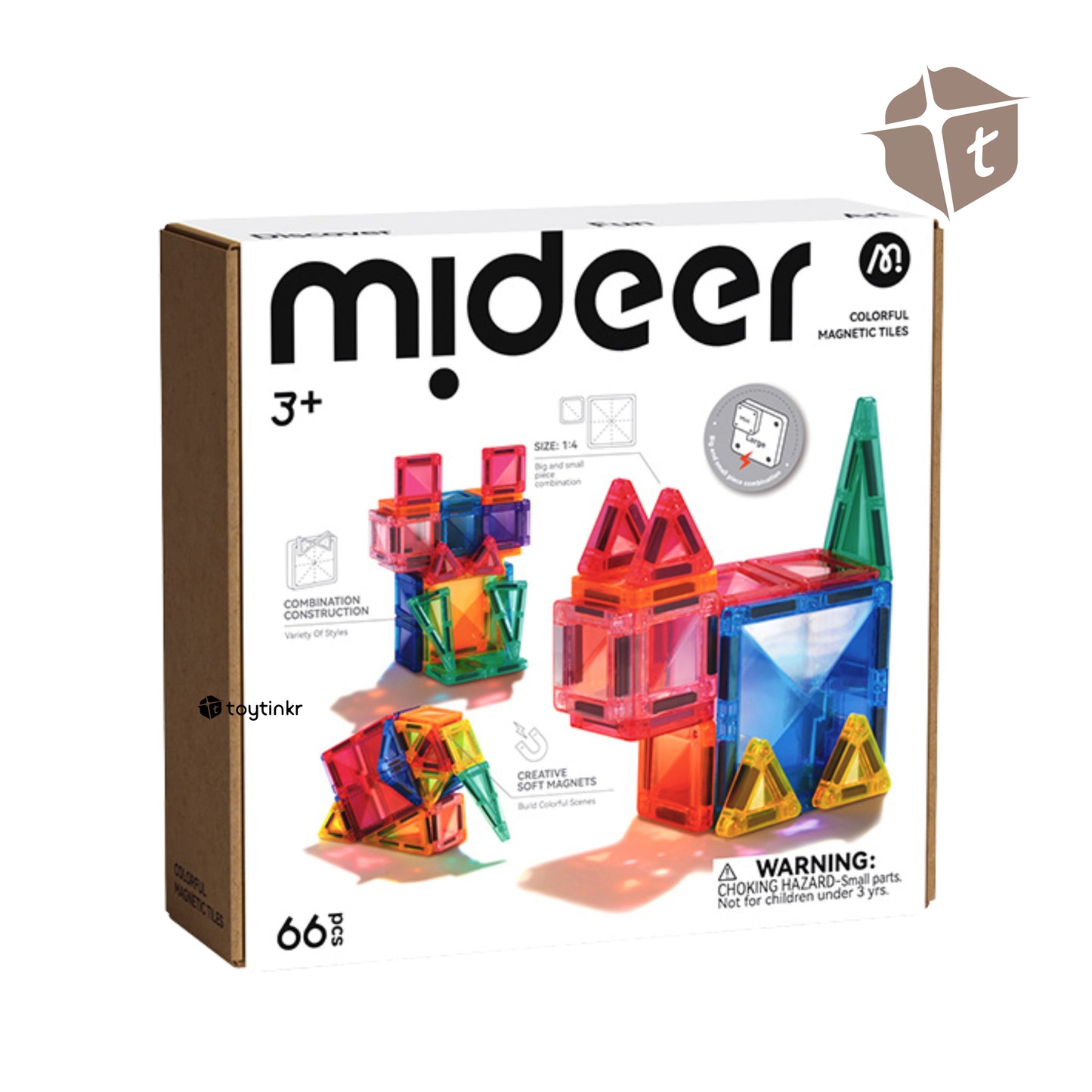 Mideer Mini Magnetic Tiles - 42pcs by Toytinkr