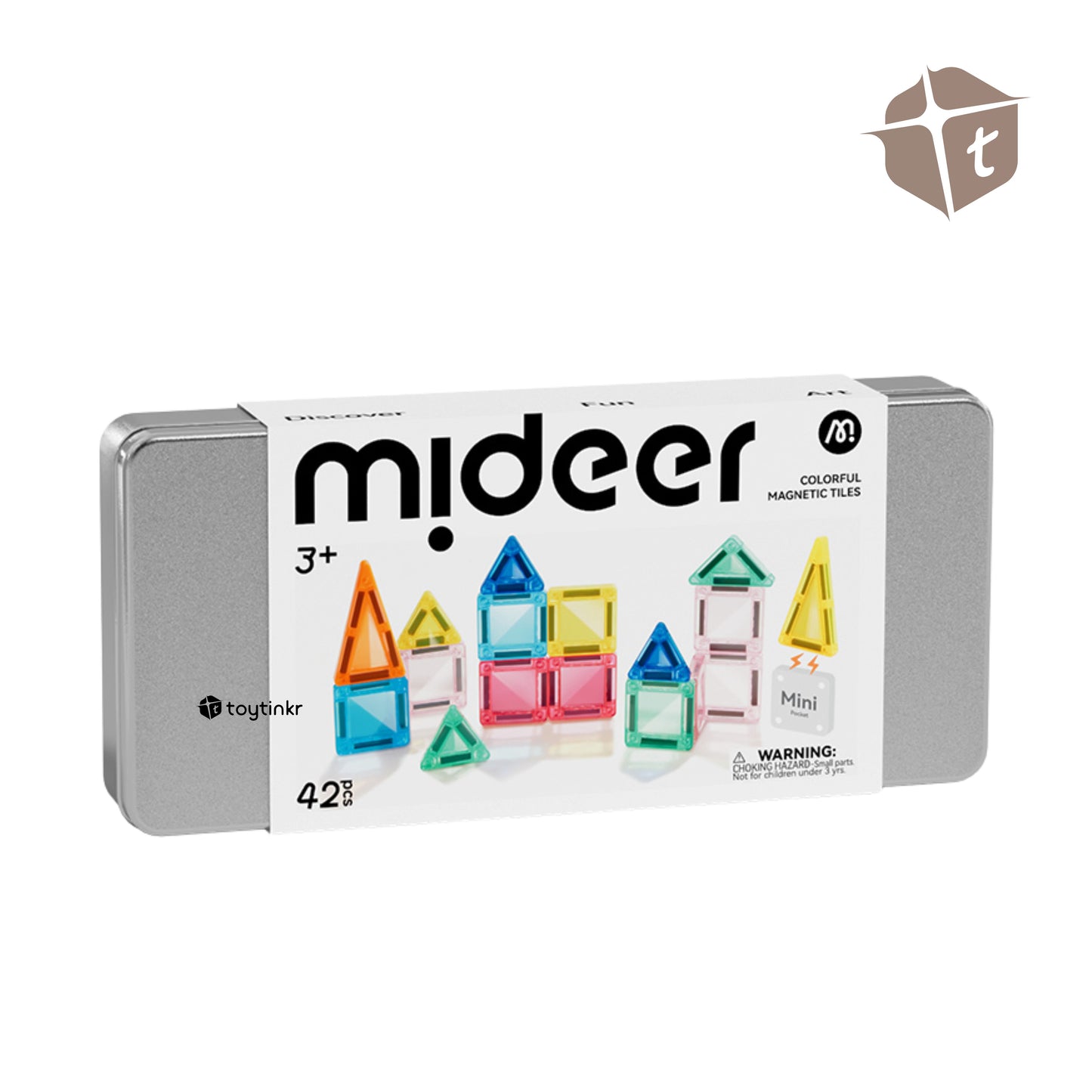 Mideer Mini Magnetic Tiles - 42pcs by Toytinkr