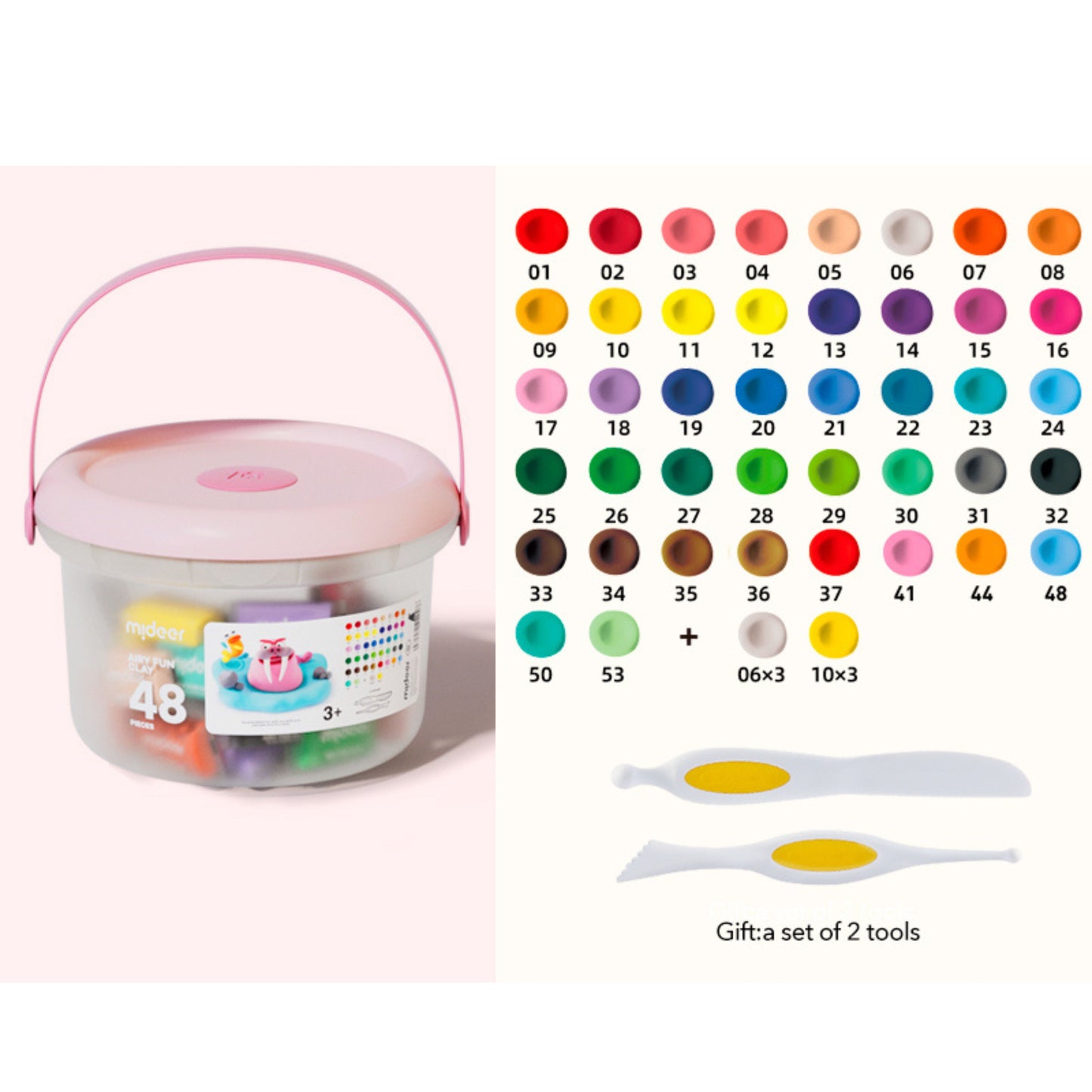Mideer Air Fun Clay Set - 48pcs by Toytinkr