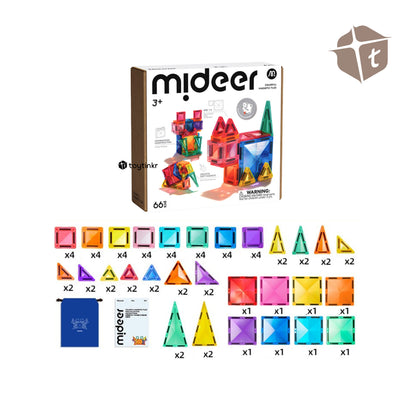Mideer Mini Magnetic Tiles - 42pcs by Toytinkr