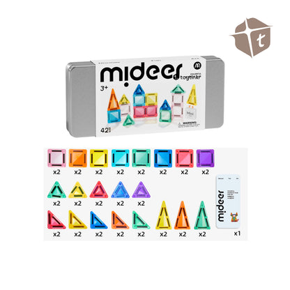 Mideer Mini Magnetic Tiles - 42pcs by Toytinkr