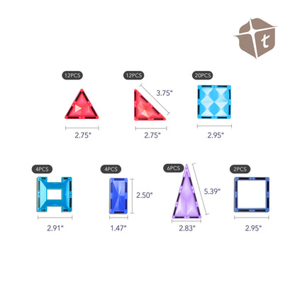 Mideer Colorful Magnetic Tiles - 60pcs by Toytinkr
