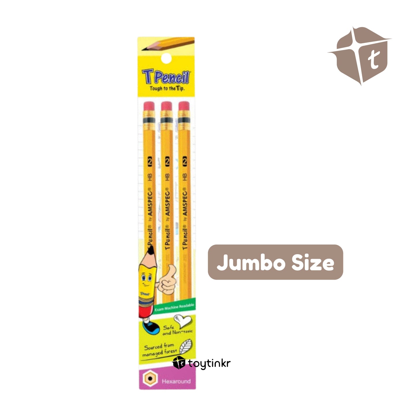 No.2 HB Pencils - Regular & Jumbo by Toytinkr